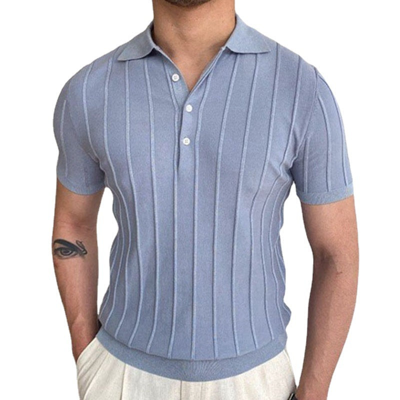 Heath · NW CW-C27 — striped rib knit polo