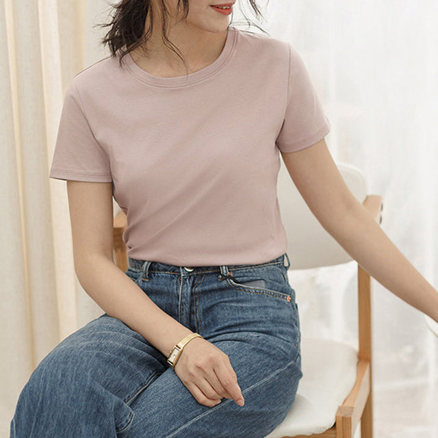 Mara — Cotton Crew-Neck Tee