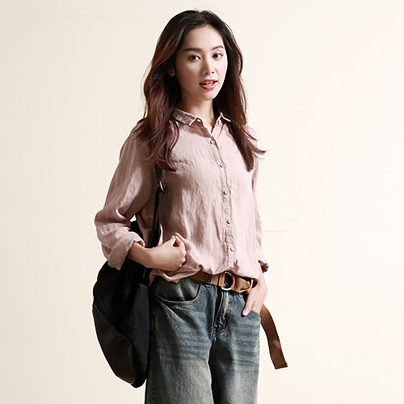 Moggs · NW SH-10 — Relaxed Cotton-Linen Long-Sleeve Shirt