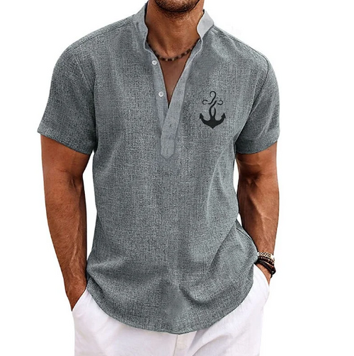 Aireys · NW SH-05 — Linen-Blend Short-Sleeve Shirt