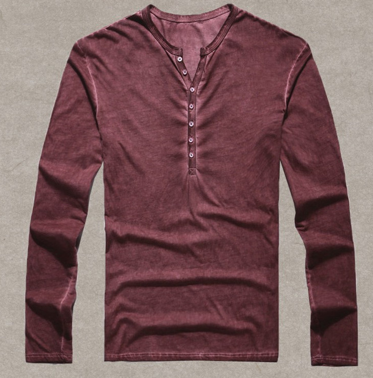 Bluff · NW KT-10 — Long-Sleeve V-Neck Henley Tee