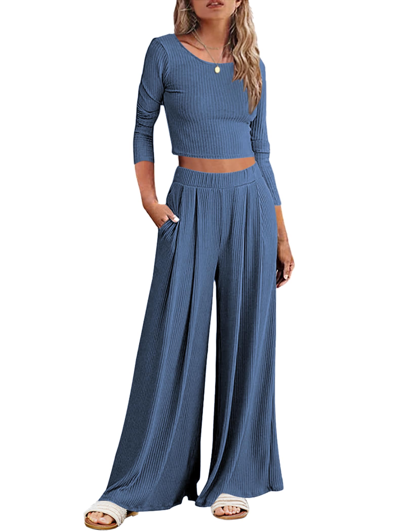 Repose · NW LD-10 — Ribbed Knit Lounge Set