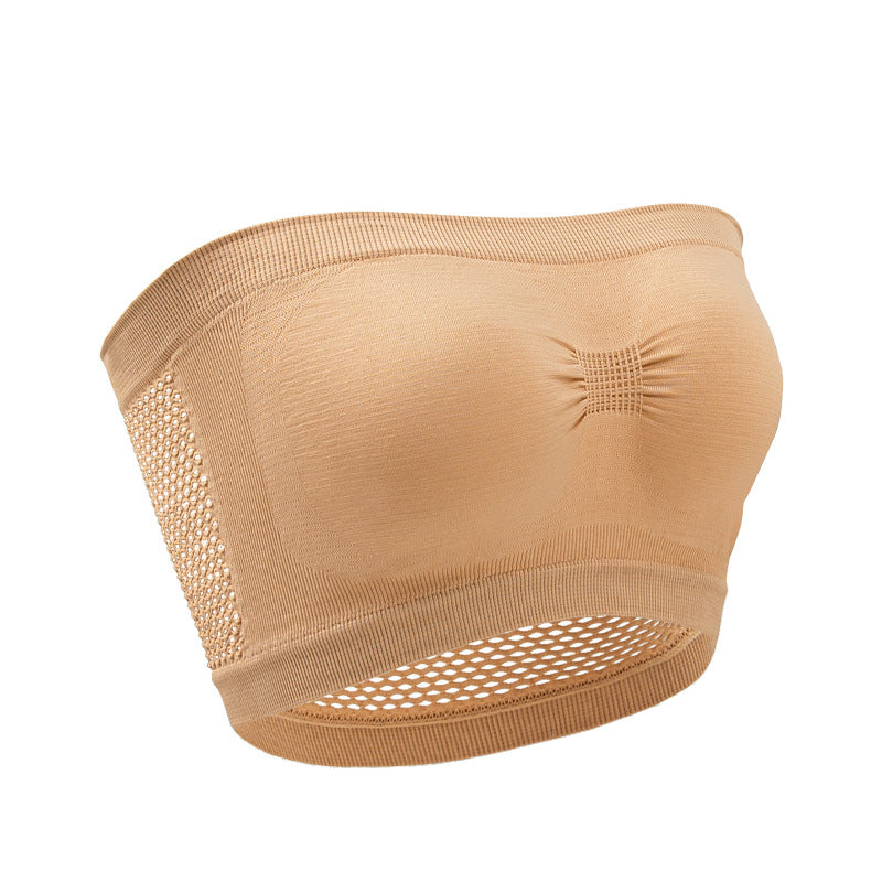Muse · NW IN-A28 — fine-mesh strapless bralette