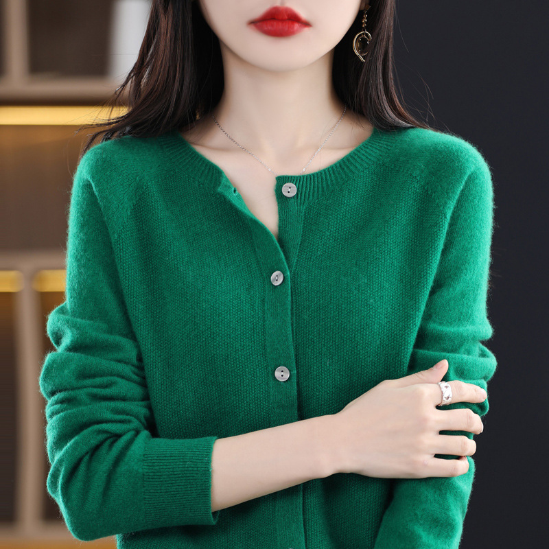 Marble · NW CA-30 — Women's Cashmere Cardigan