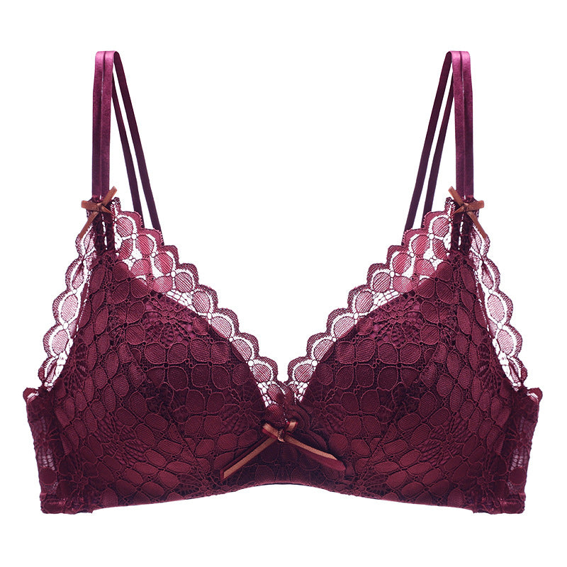Blush · NW IN-A26 — cross-back wireless lace bra