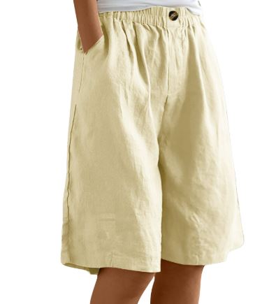 Woodside · NW TP-40 — Cropped Cotton-Linen Short