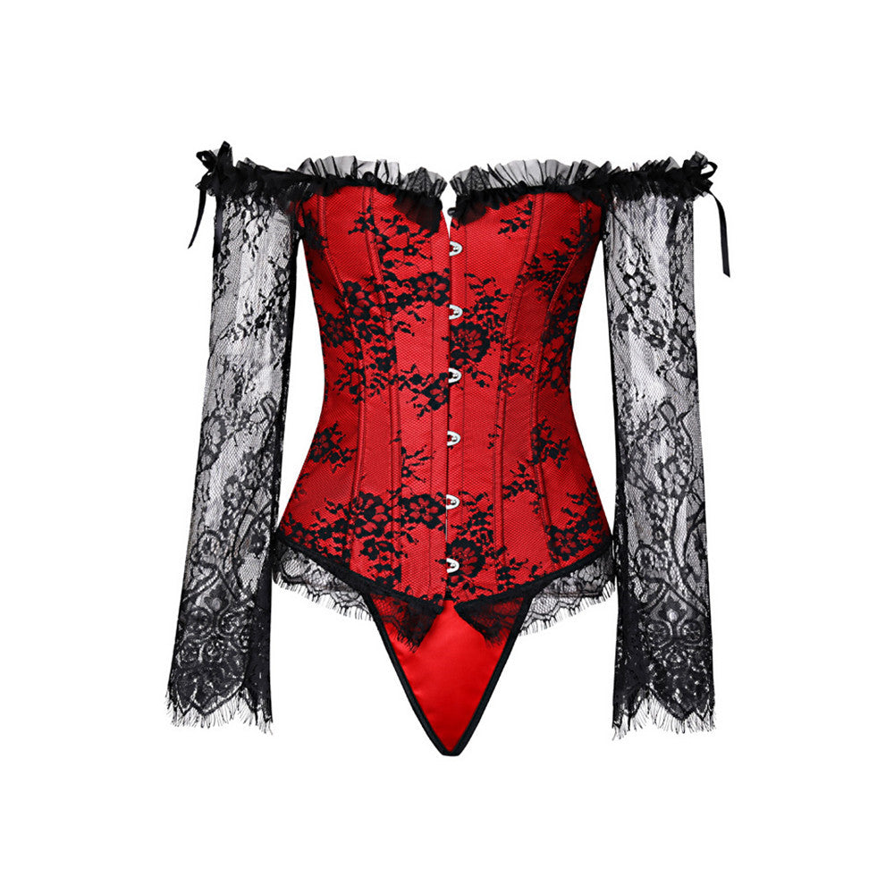 Satin · NW IN-C25 — Long-Sleeve Lace Bodysuit