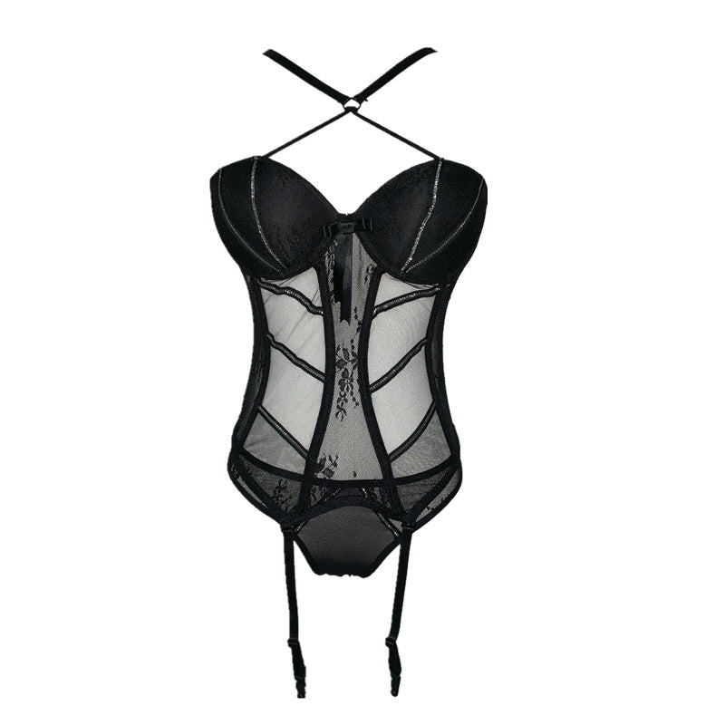 Vesper · NW IN-C28 — Suspender Lace Bodysuit