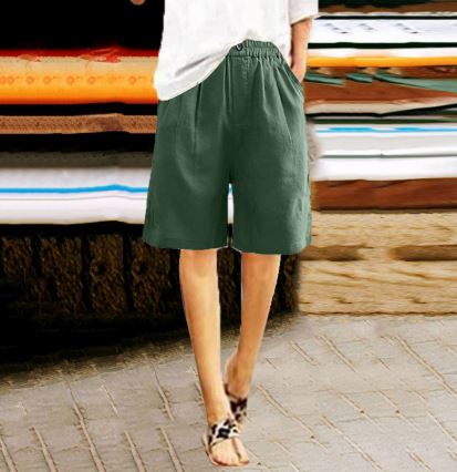 Woodside — Cropped Cotton-Linen Short