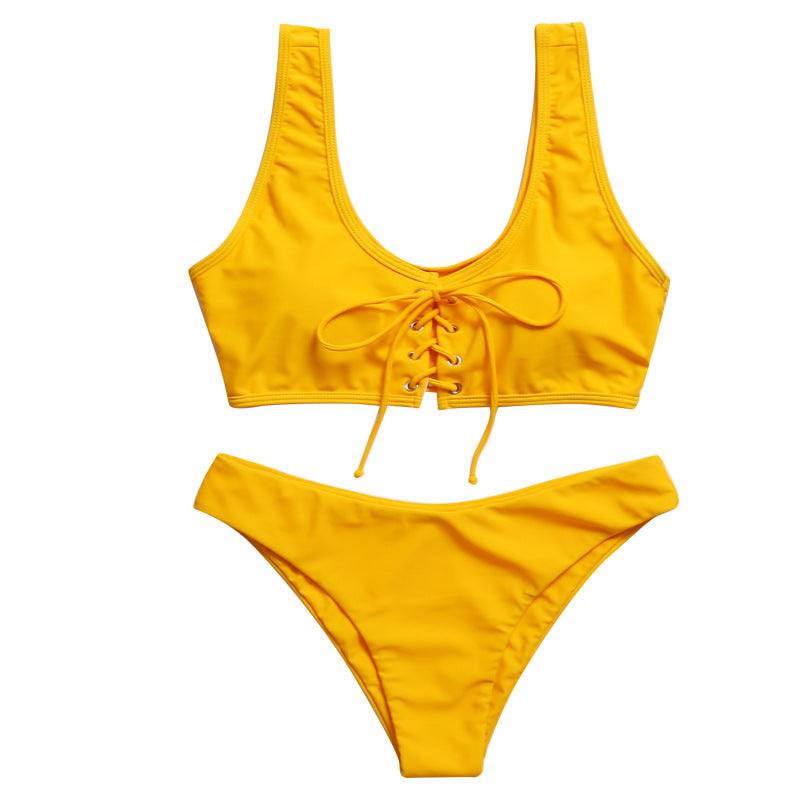 Calder · NW SW-E06 — solid bikini set
