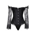 Satin · NW IN-C25 — Long-Sleeve Lace Bodysuit