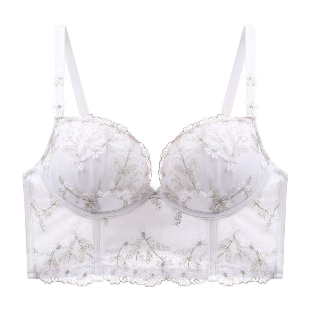 Ivoire · NW IN-A01 — embroidered French-lace bralette