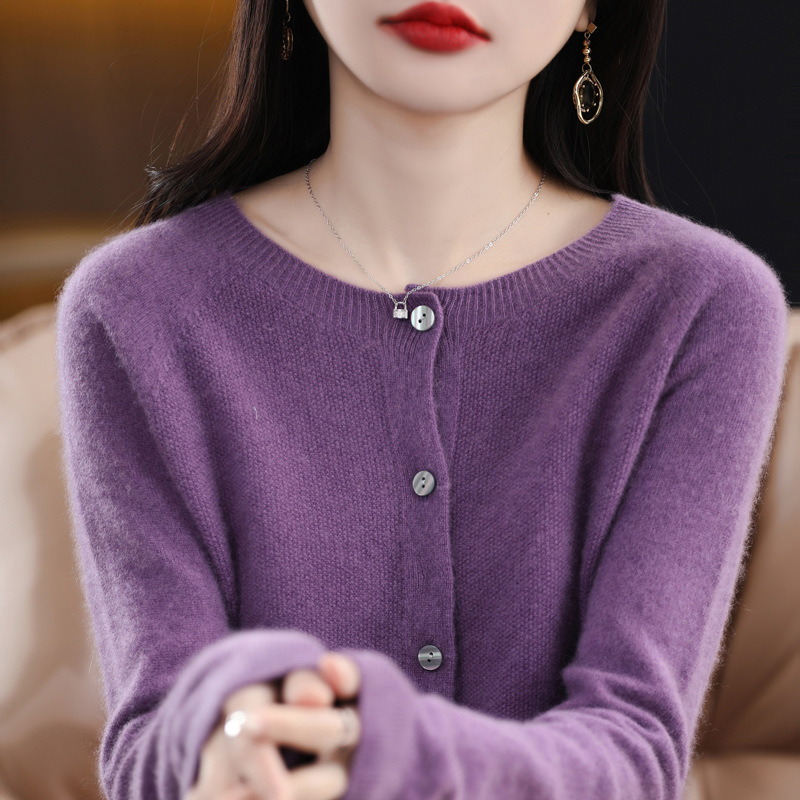 Marble · NW CA-30 — Women's Cashmere Cardigan