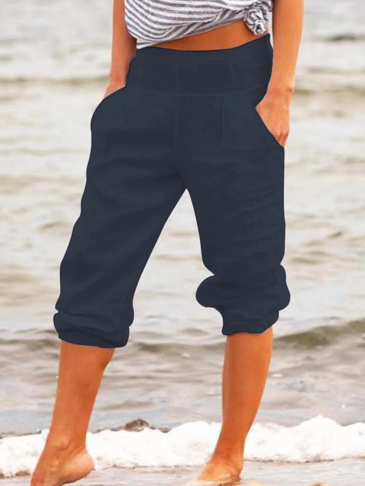 Glenelg · NW TP-20 — Cropped Linen-Blend Trouser