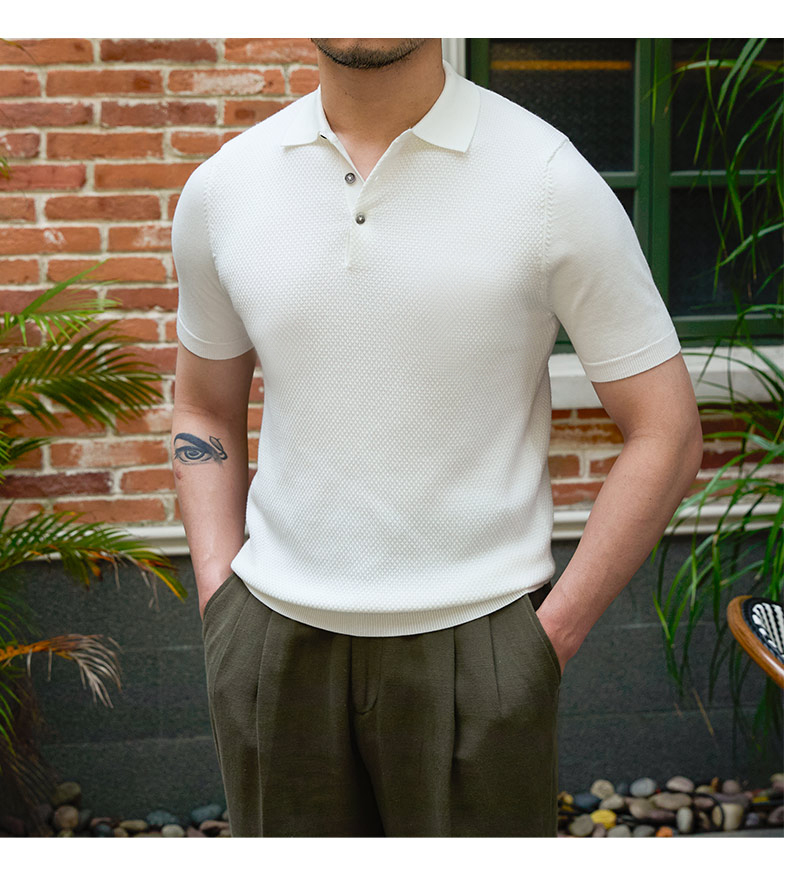 Tongue — Slim-Fit Knitted Polo