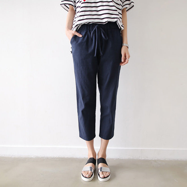 Johanna · NW TP-04 — High-Waisted Loose Cotton-Blend Trouser