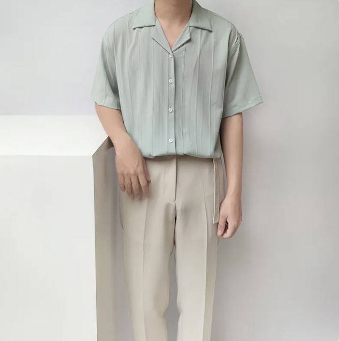 Chapple · NW SH-41 — Loose Short-Sleeve Open-Collar Shirt