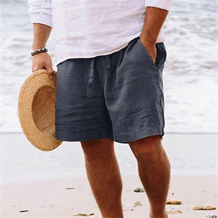 Oberon · NW TP-45 — Elasticated Cotton-Linen Short