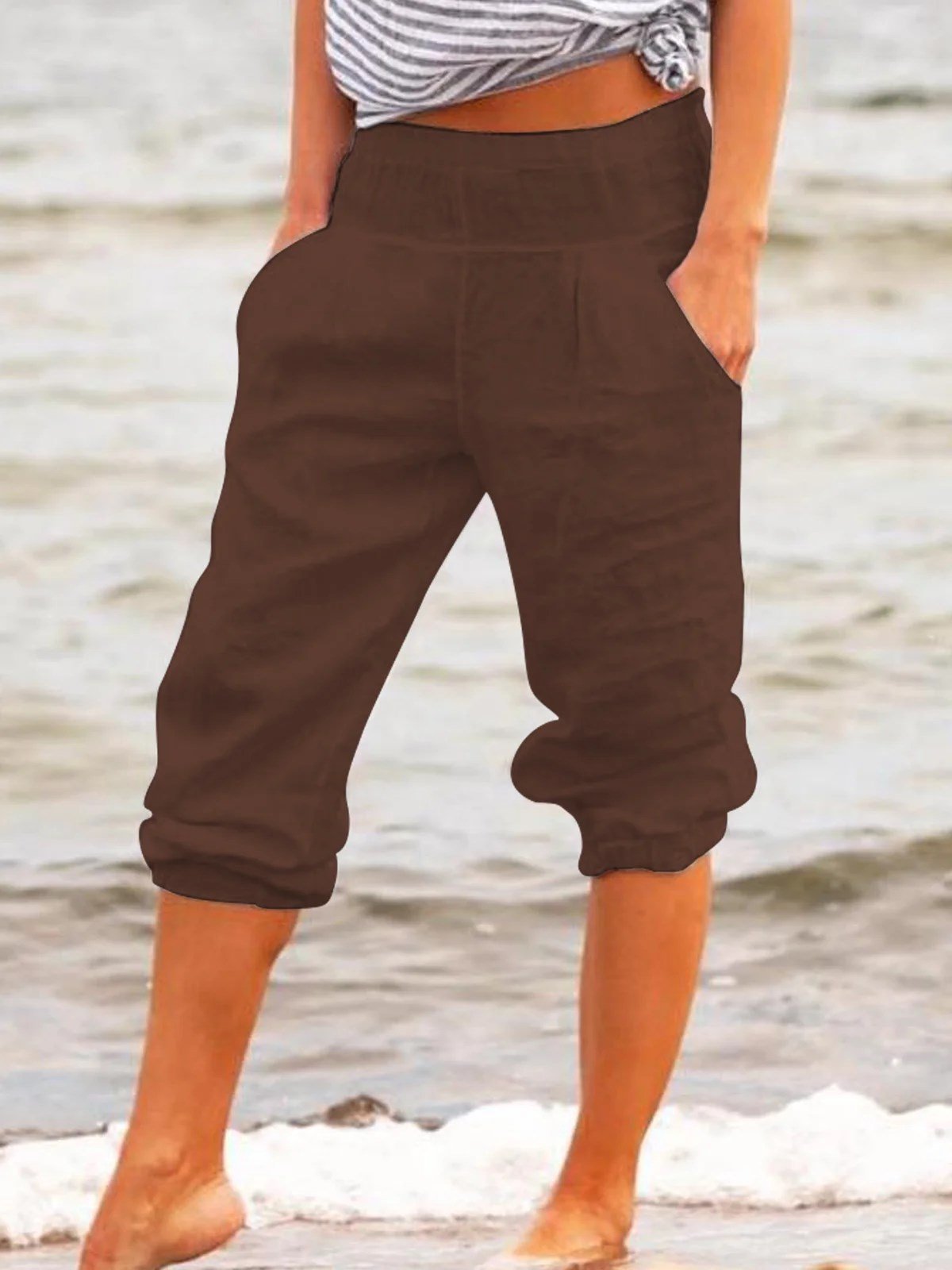 Glenelg · NW TP-20 — Cropped Linen-Blend Trouser