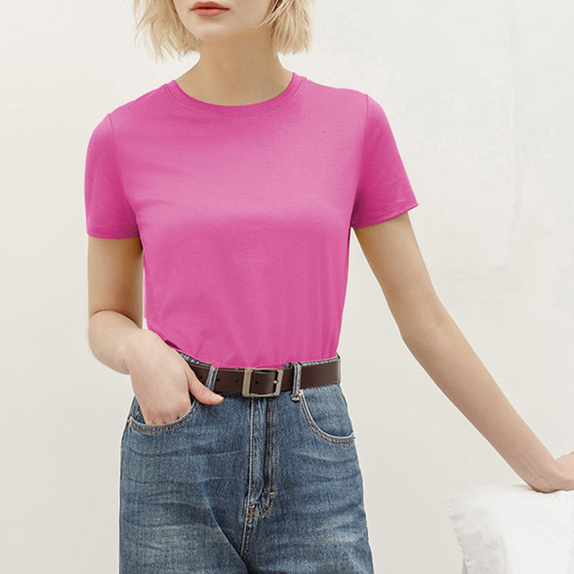Mara — Cotton Crew-Neck Tee