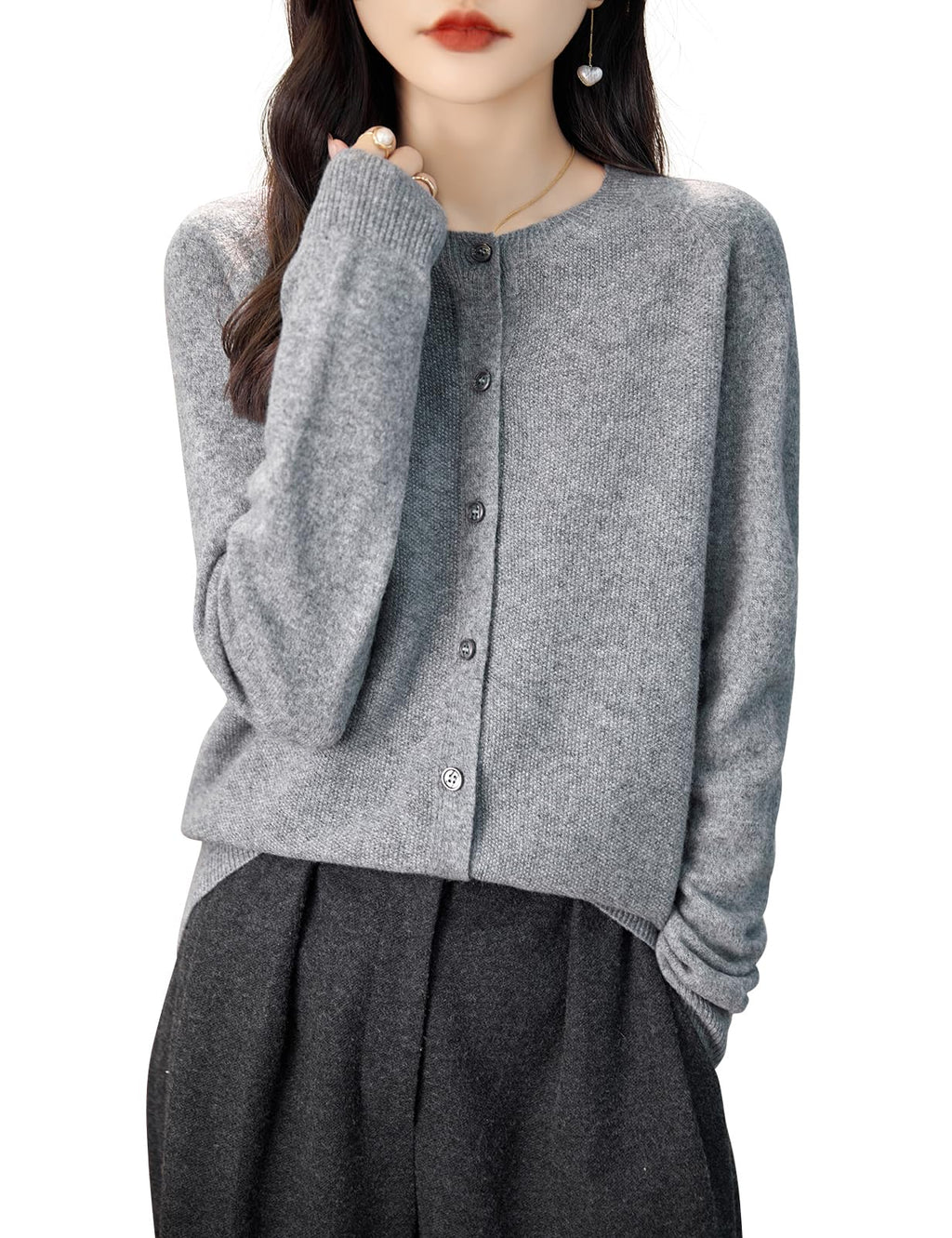 Stone · NW ME-01 — seamless merino crew