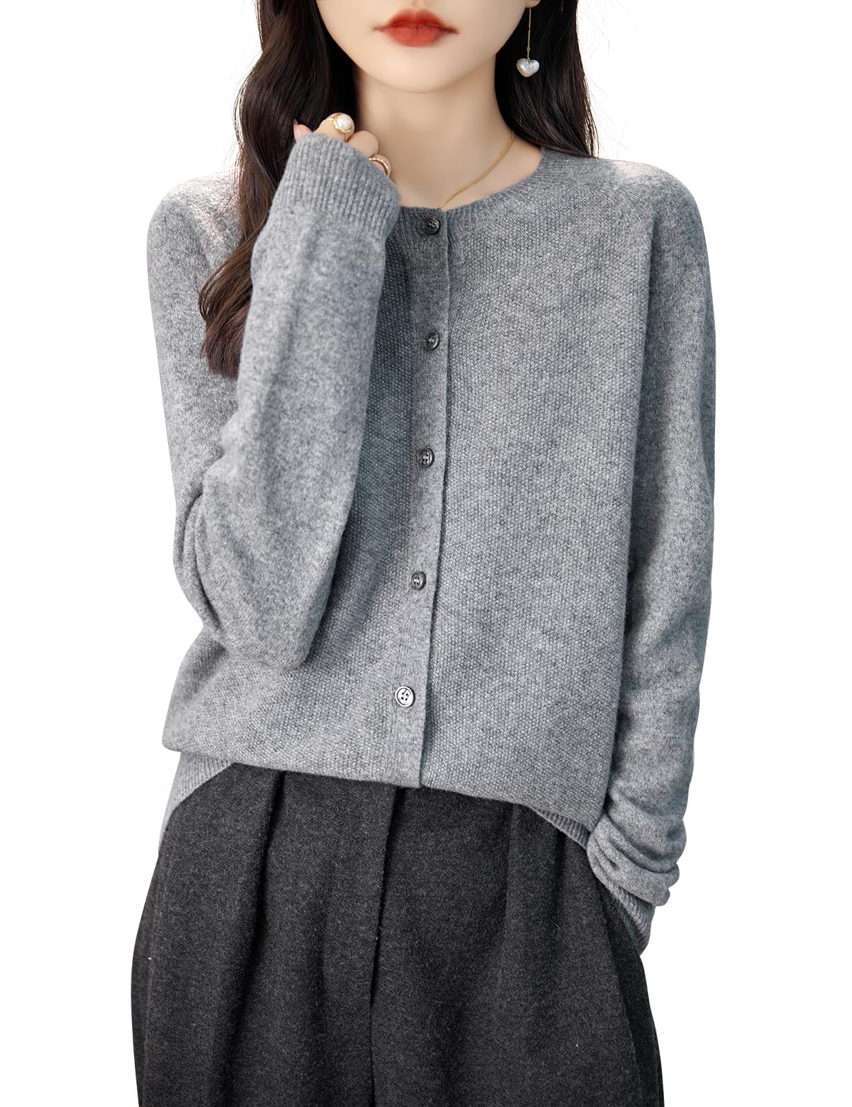 Stone · NW ME-01 — seamless merino crew