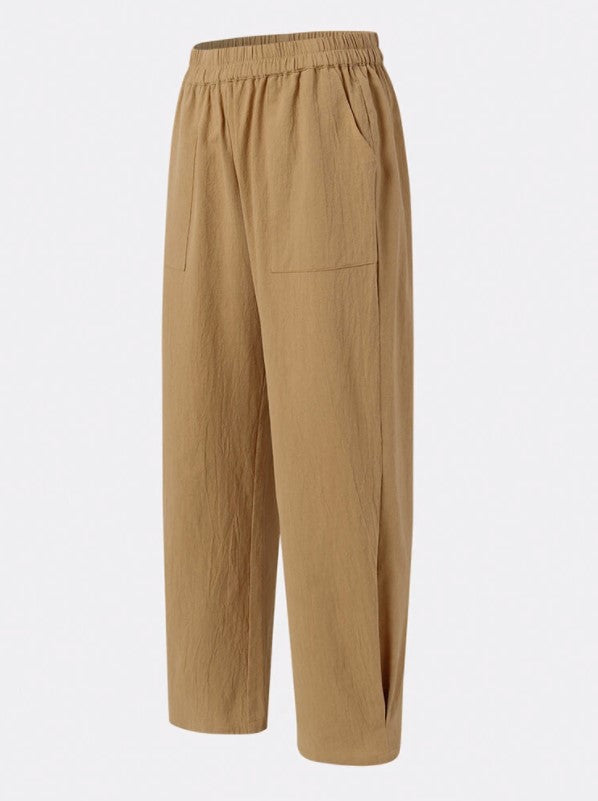 Parker · NW TP-29 — Wide-Leg Cotton-Linen Trouser with Pockets
