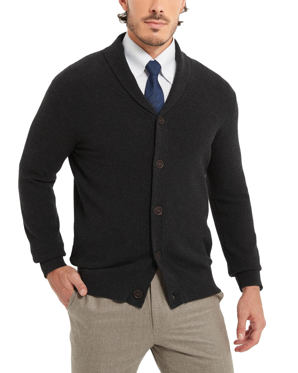 Slate · NW CW-C16 — cotton shawl cardigan