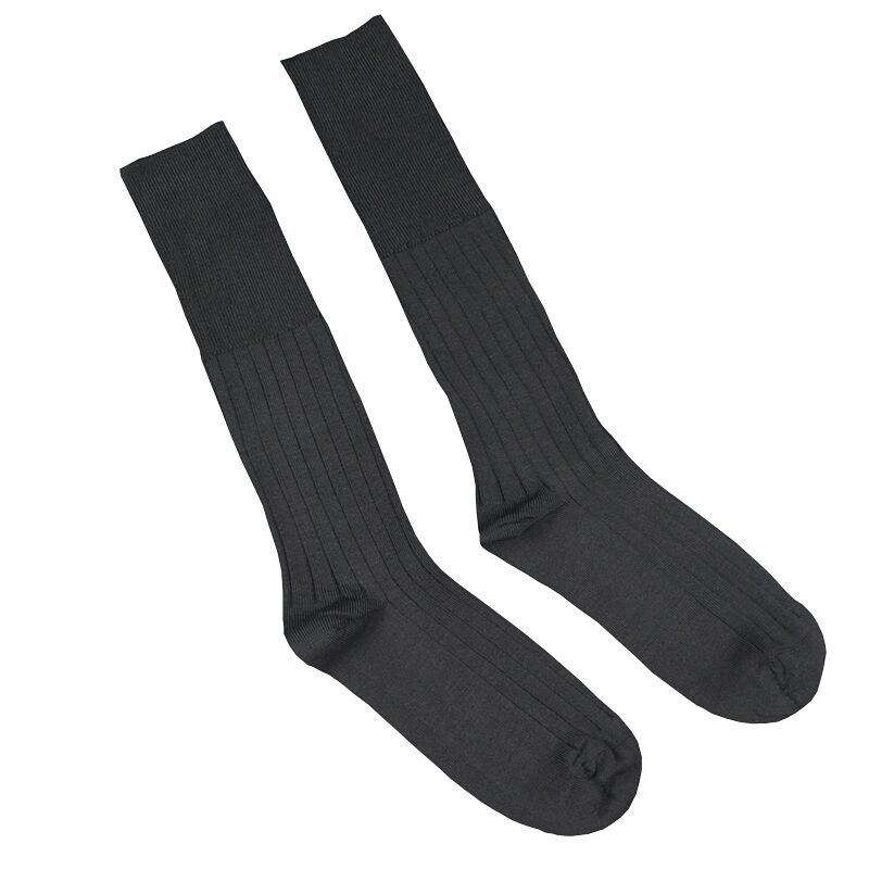 Slate · NW SK-03 — mercerized cotton dress socks