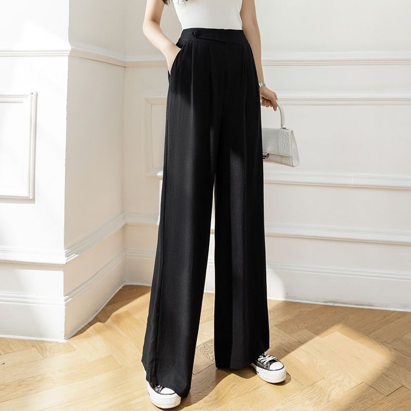 Milanesia · NW TP-30 — High-Waisted Linen-Blend Trouser