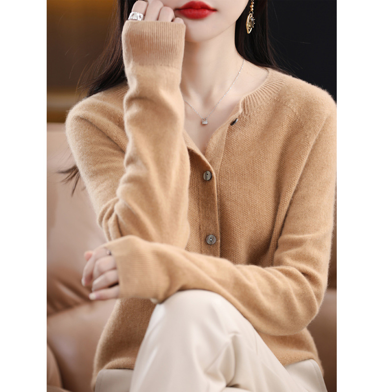 Marble · NW CA-30 — Women's Cashmere Cardigan