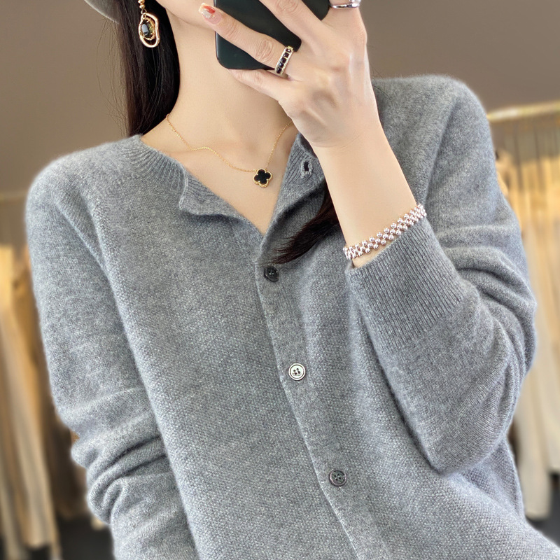 Marble · NW CA-30 — Women's Cashmere Cardigan