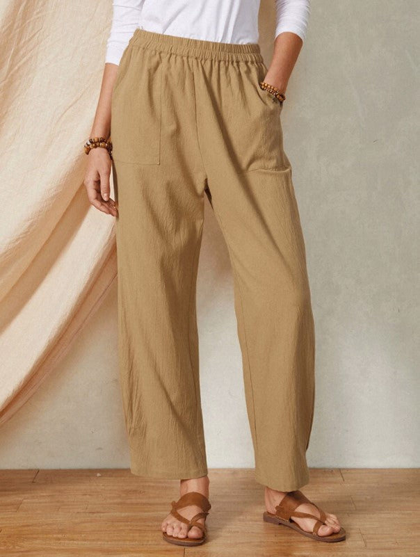 Parker · NW TP-29 — Wide-Leg Cotton-Linen Trouser with Pockets