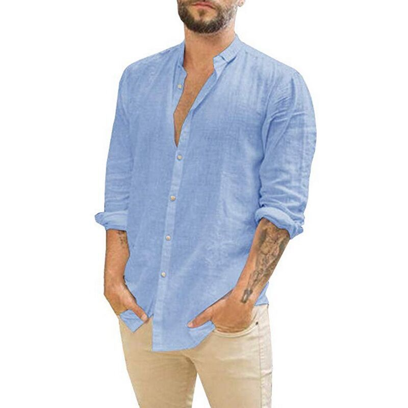 Phantom · NW SH-29 — Cotton Band-Collar Shirt