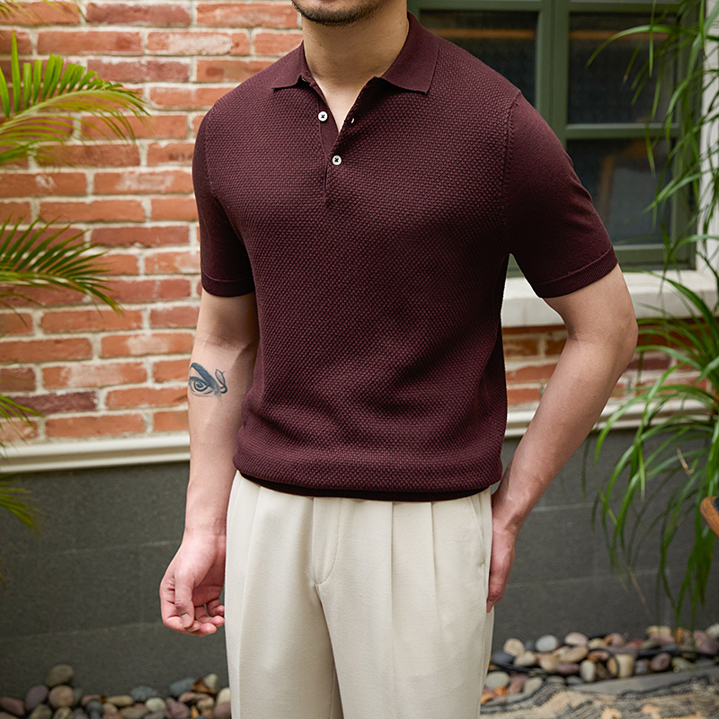 Tongue · NW KT-34 — Slim-Fit Knitted Polo