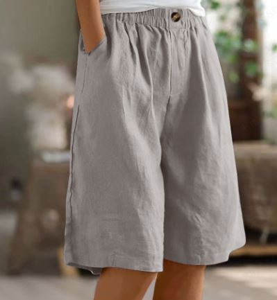 Woodside — Cropped Cotton-Linen Short