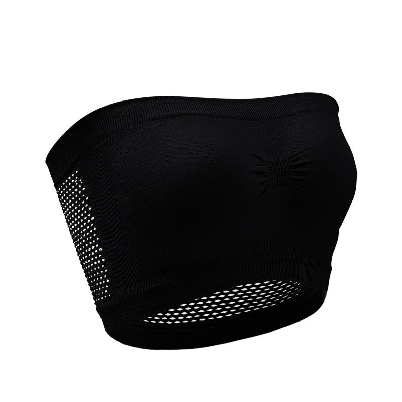 Muse · NW IN-A28 — fine-mesh strapless bralette