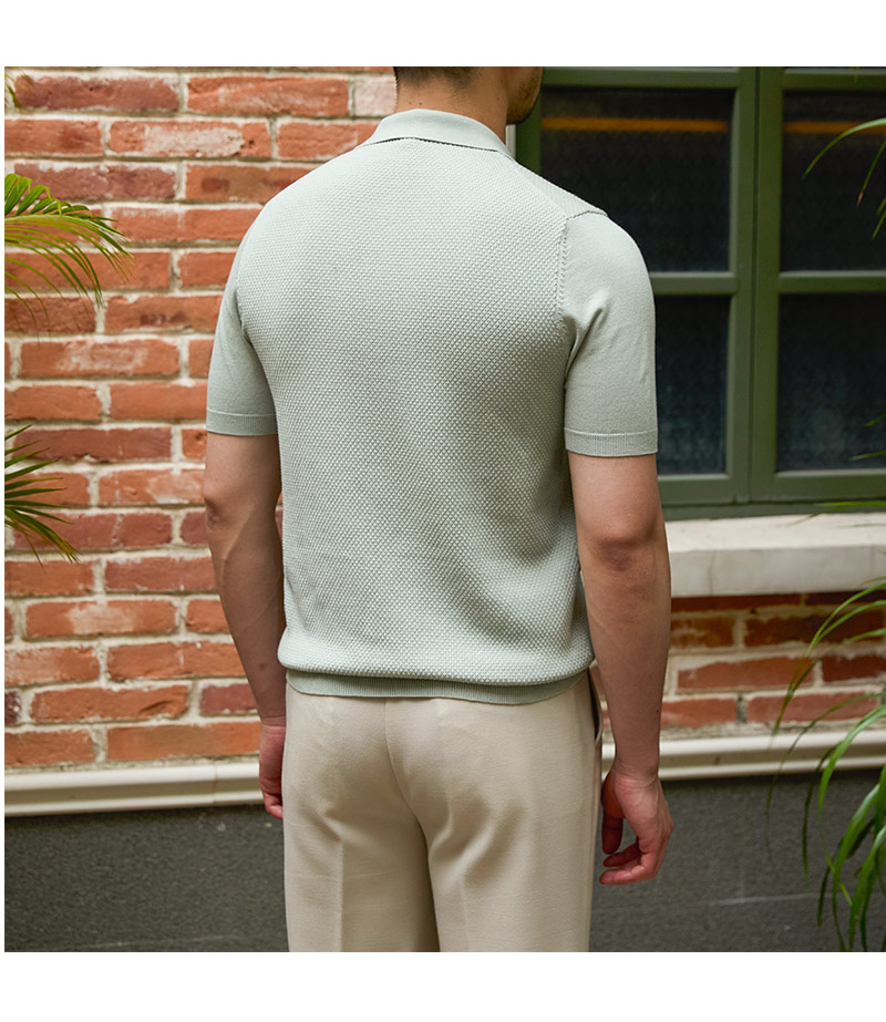 Tongue · NW KT-34 — Slim-Fit Knitted Polo