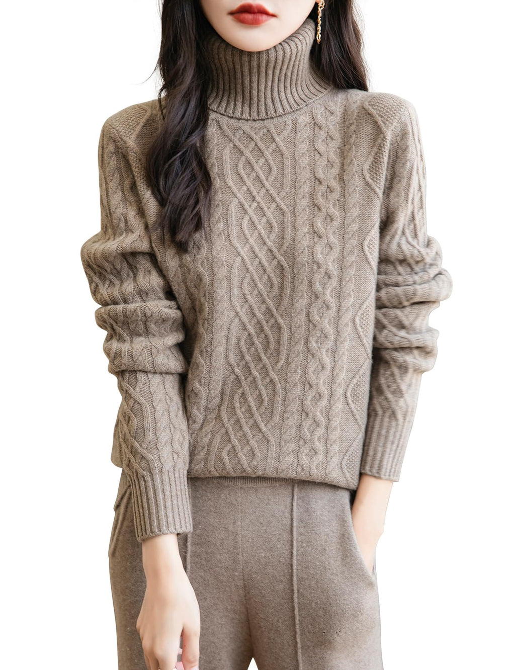 Tor · NW ME-04 — cable-knit merino roll-neck
