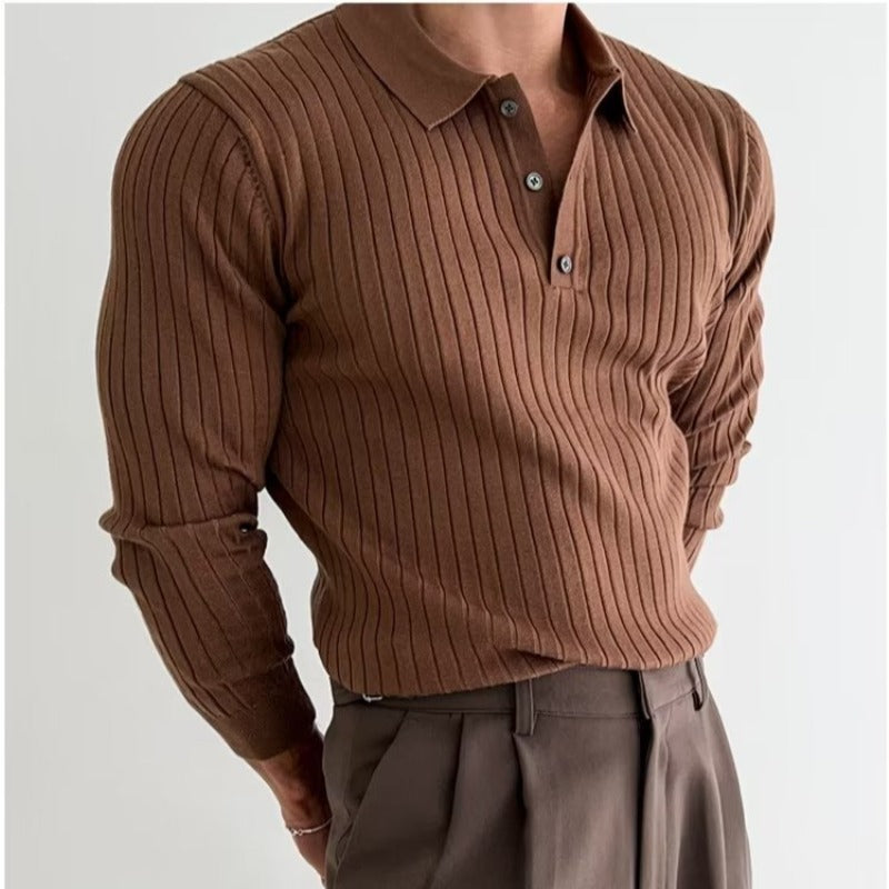Dutton · NW KT-50 — Men's Long-Sleeve Knitted Polo