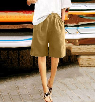 Woodside — Cropped Cotton-Linen Short