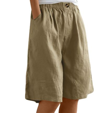 Woodside — Cropped Cotton-Linen Short