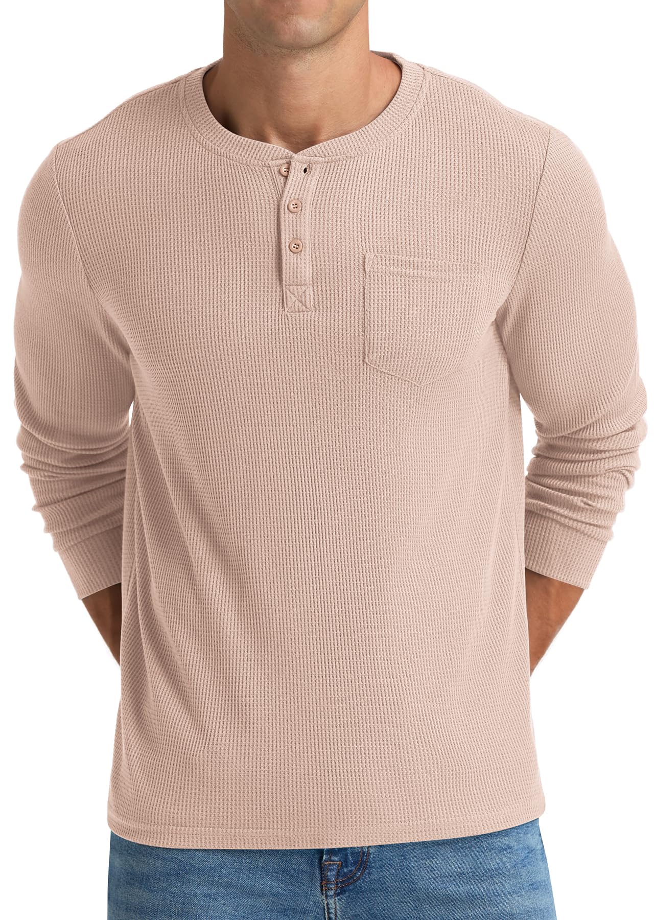 Wheat · NW CW-C23 — waffle henley