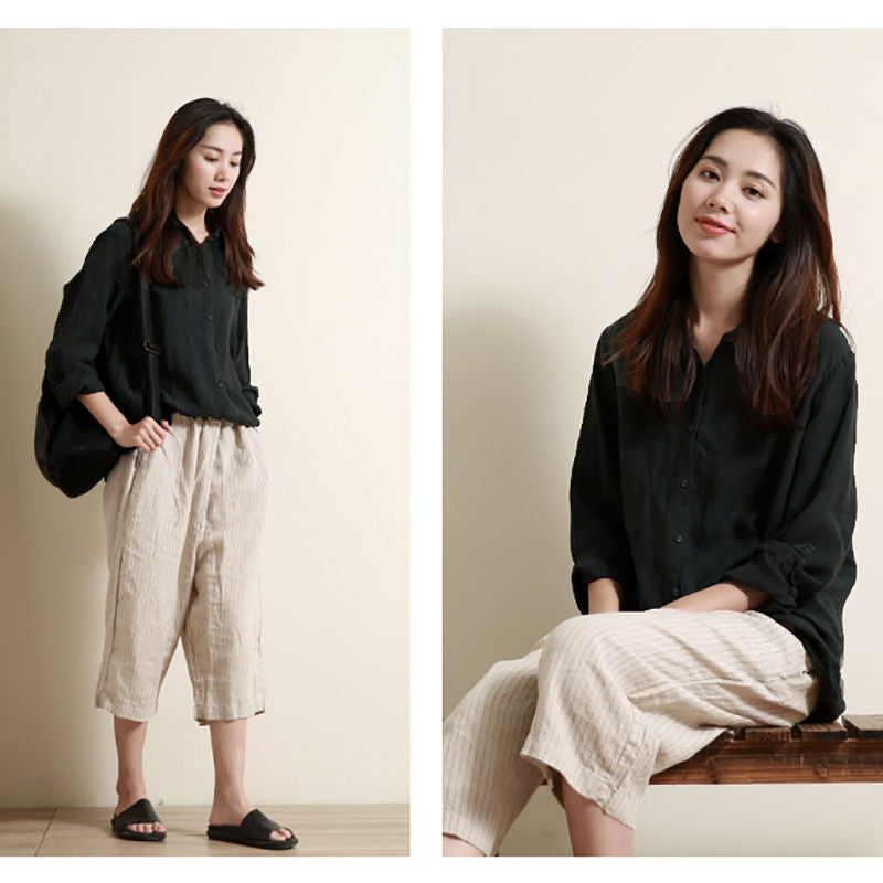Moggs · NW SH-10 — Relaxed Cotton-Linen Long-Sleeve Shirt