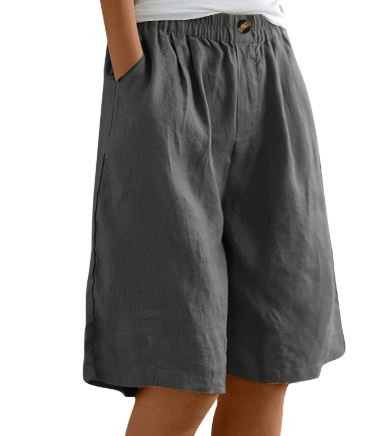 Woodside · NW TP-40 — Cropped Cotton-Linen Short