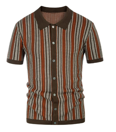 Sheoak · NW KT-40 — Men's Short-Sleeve Knitted Polo