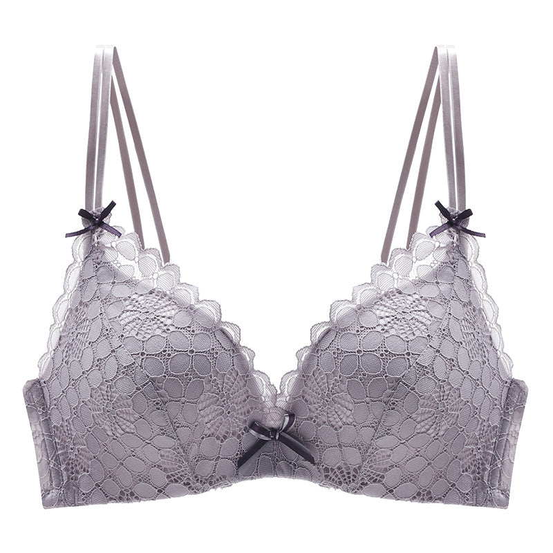 Blush · NW IN-A26 — cross-back wireless lace bra
