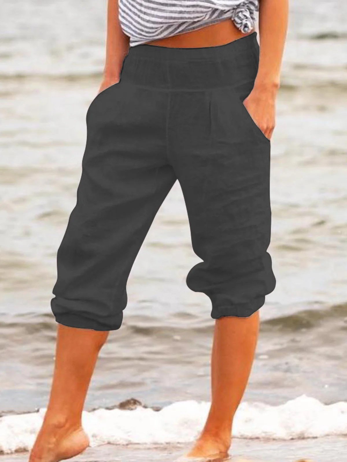 Glenelg · NW TP-20 — Cropped Linen-Blend Trouser