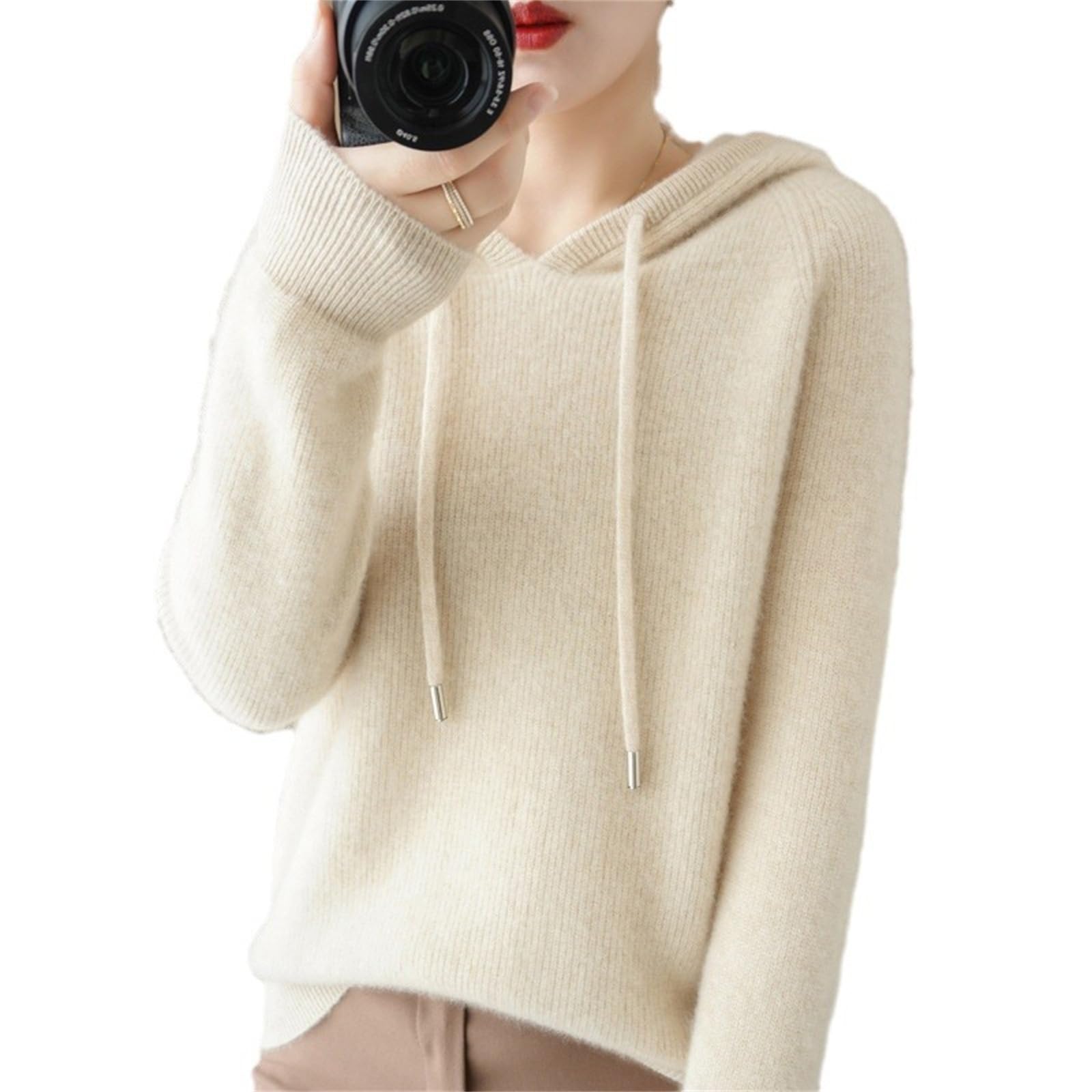 Ease · NW LD-03 — Cashmere-Blend Pullover Hoodie