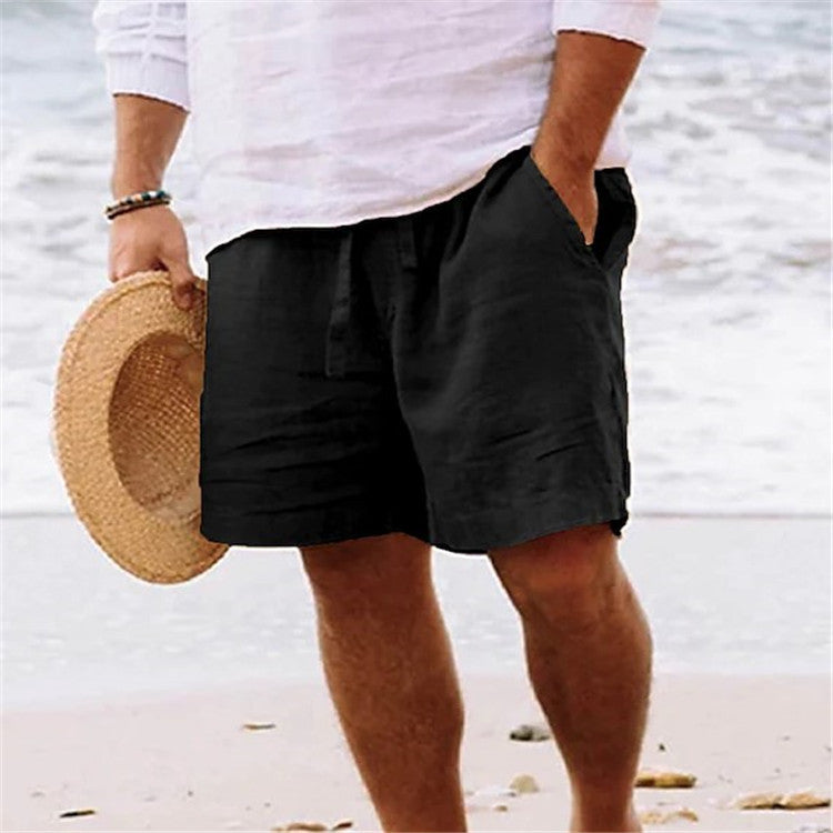 Oberon · NW TP-45 — Elasticated Cotton-Linen Short